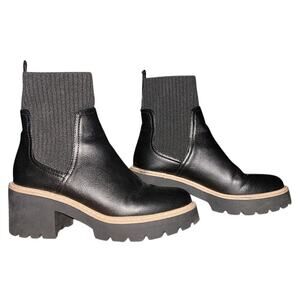 Dolce Vita Black Trooper Ankle Boots Women's 7